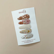 Load image into Gallery viewer, fall floral snap clip set