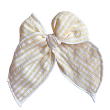 Load image into Gallery viewer, lemon gingham fable bow