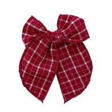 Load image into Gallery viewer, cherry plaid fable bow