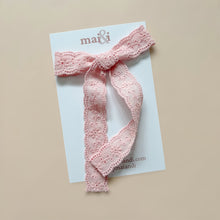 Load image into Gallery viewer, pink floral long tail bow