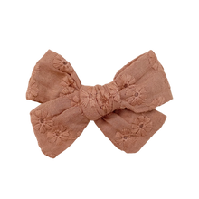 Load image into Gallery viewer, copper floral pinwheel bow