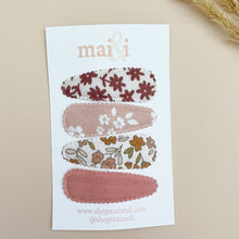Load image into Gallery viewer, spring florals snap clip set