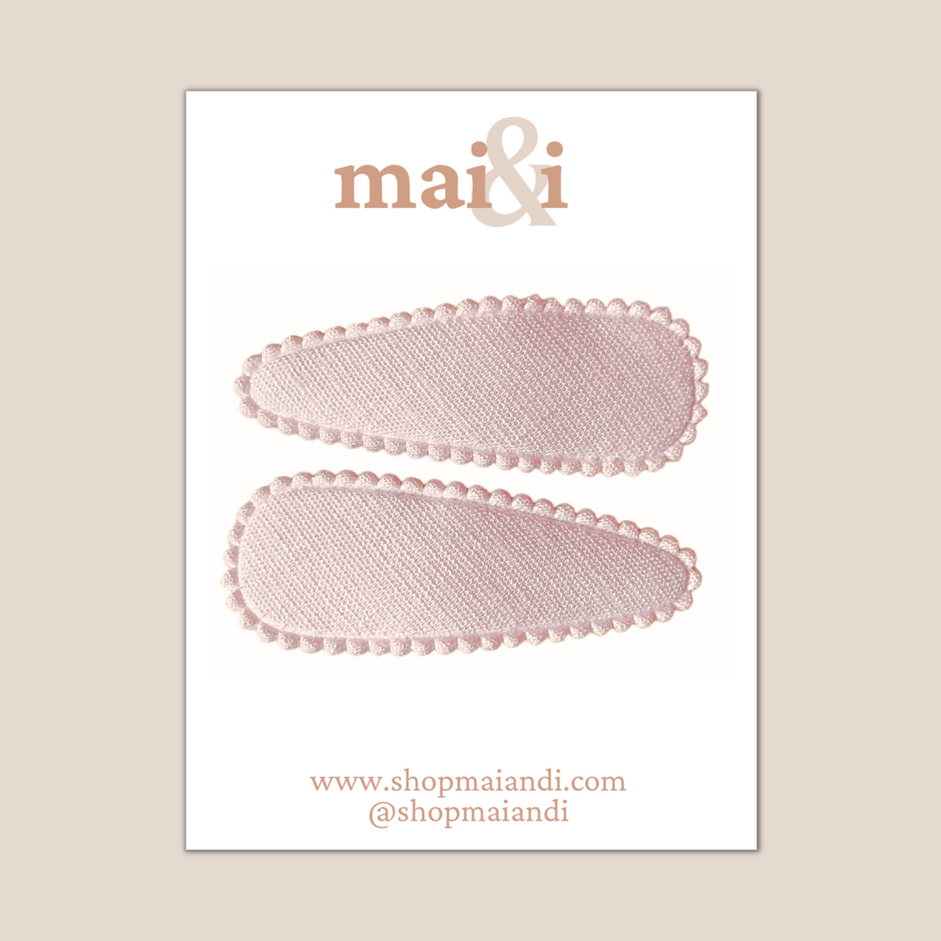 blush pink snap clip set