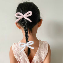 Load image into Gallery viewer, white crochet bow
