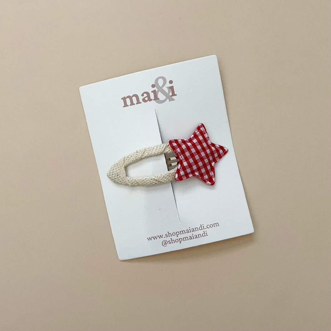 plaid star twinkle clip