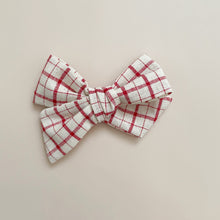 Load image into Gallery viewer, red plaid pinwheel bow
