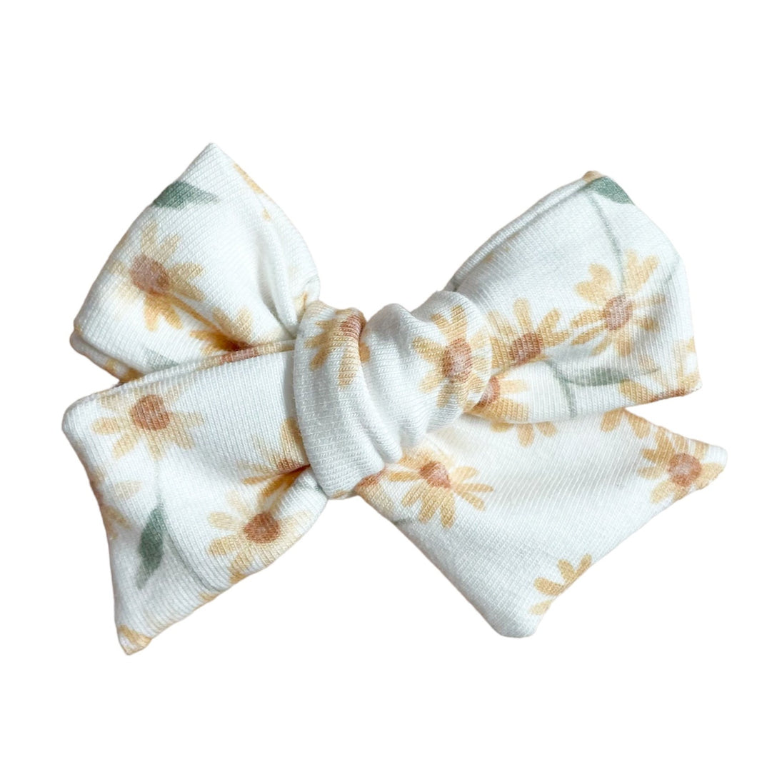 sunflower pinwheel bow