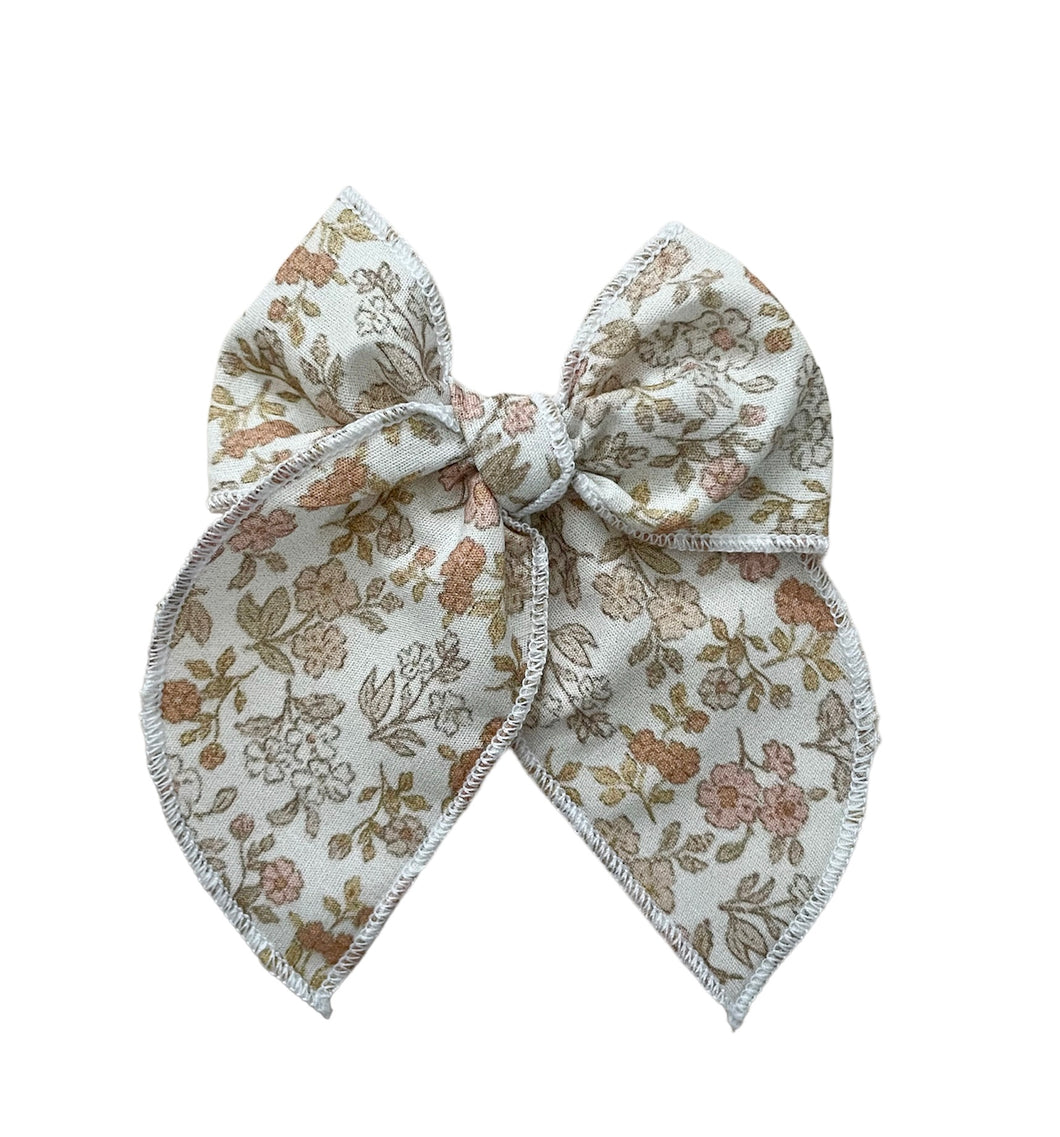 dainty fall floral fable bow