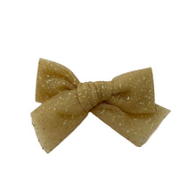 Load image into Gallery viewer, gold shimmer tulle pinwheel bow

