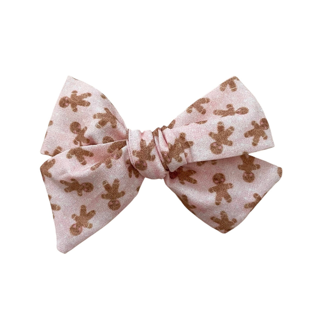 pink gingerbread pinwheel bow