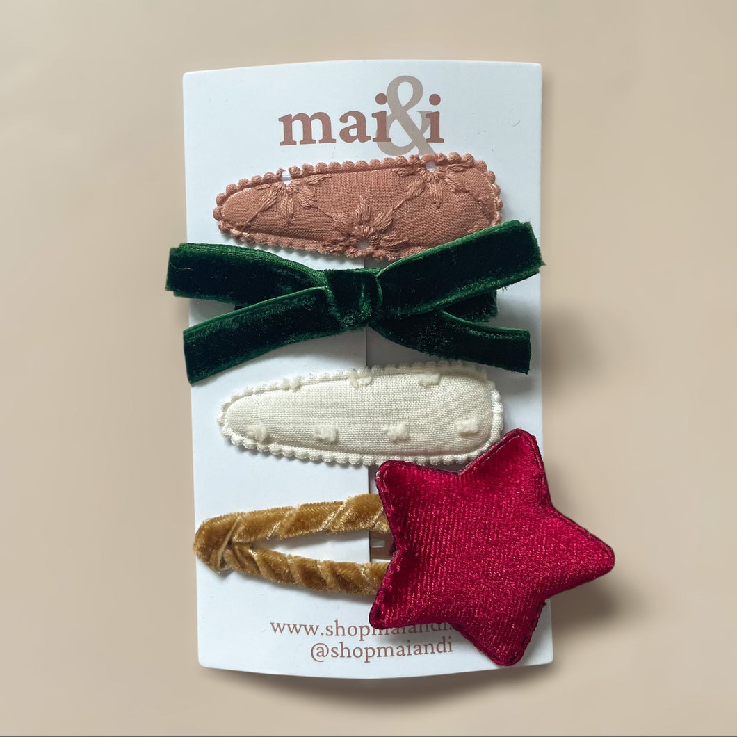 green star mixed clip set