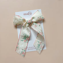 Load image into Gallery viewer, vintage floral long tail bow
