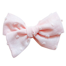 Load image into Gallery viewer, pink dotted pinwheel bow
